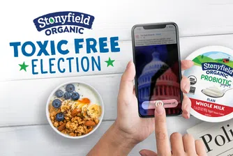 Stonyfield се фокусира върху токсичния предизборен дискурс в социалните медии в новата си маркетингова кампания