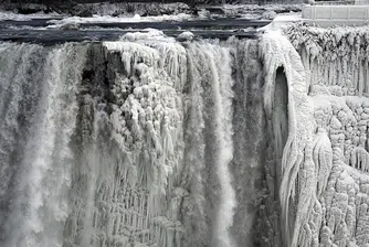 При -20 градуса по Целзий, Ниагарският водопад замръзна