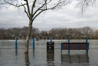 Част от бул. Ломско шосе под вода