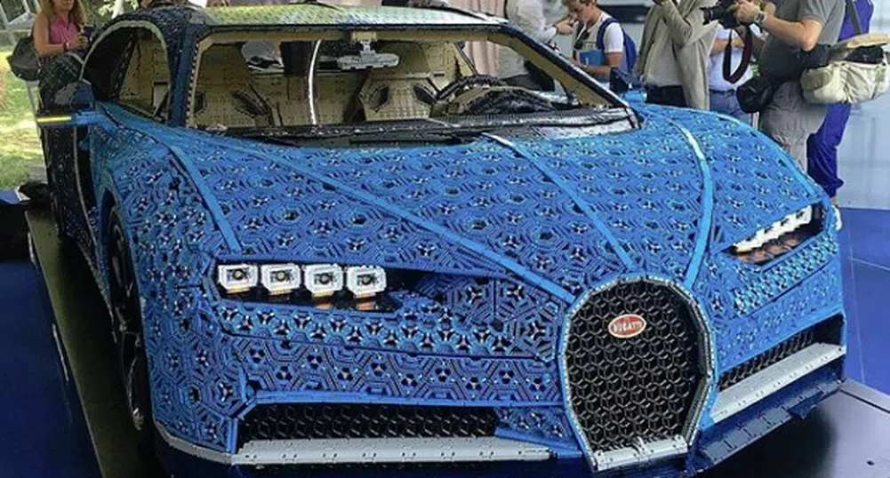 Създадоха истинска движеща се кола Bugatti Chiron от лего кубчета