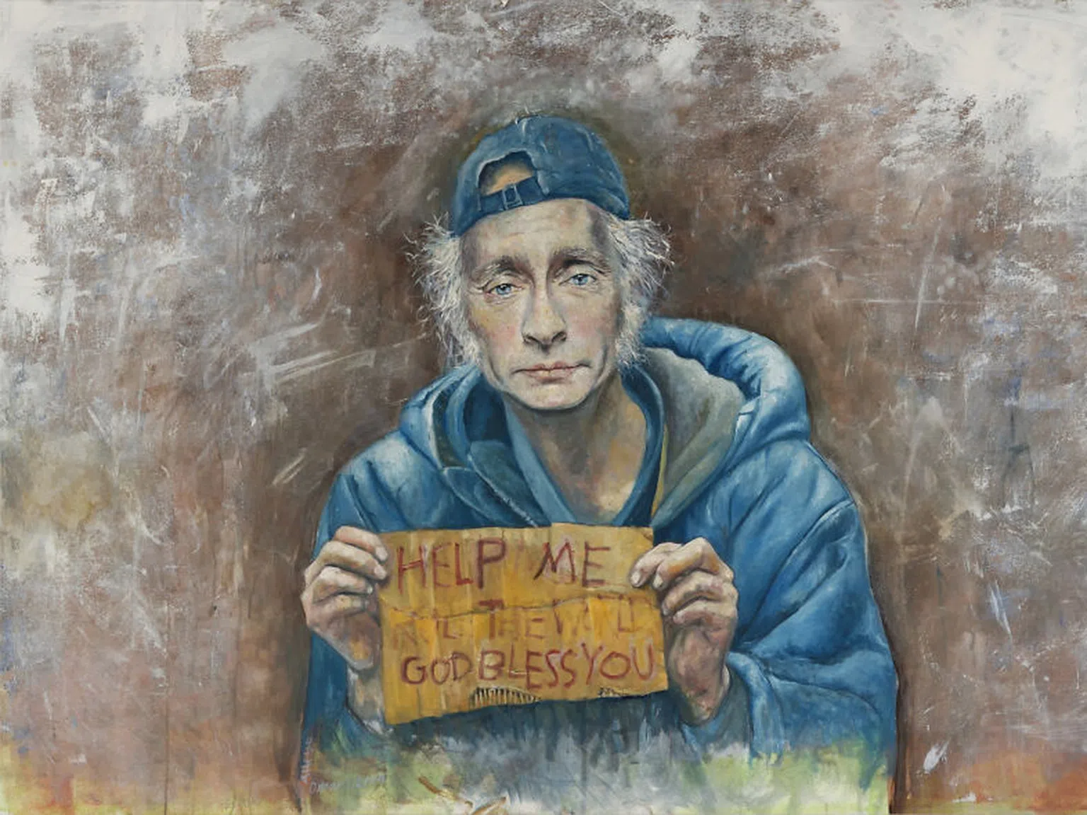 Художник нарисува световните лидери като бежанци